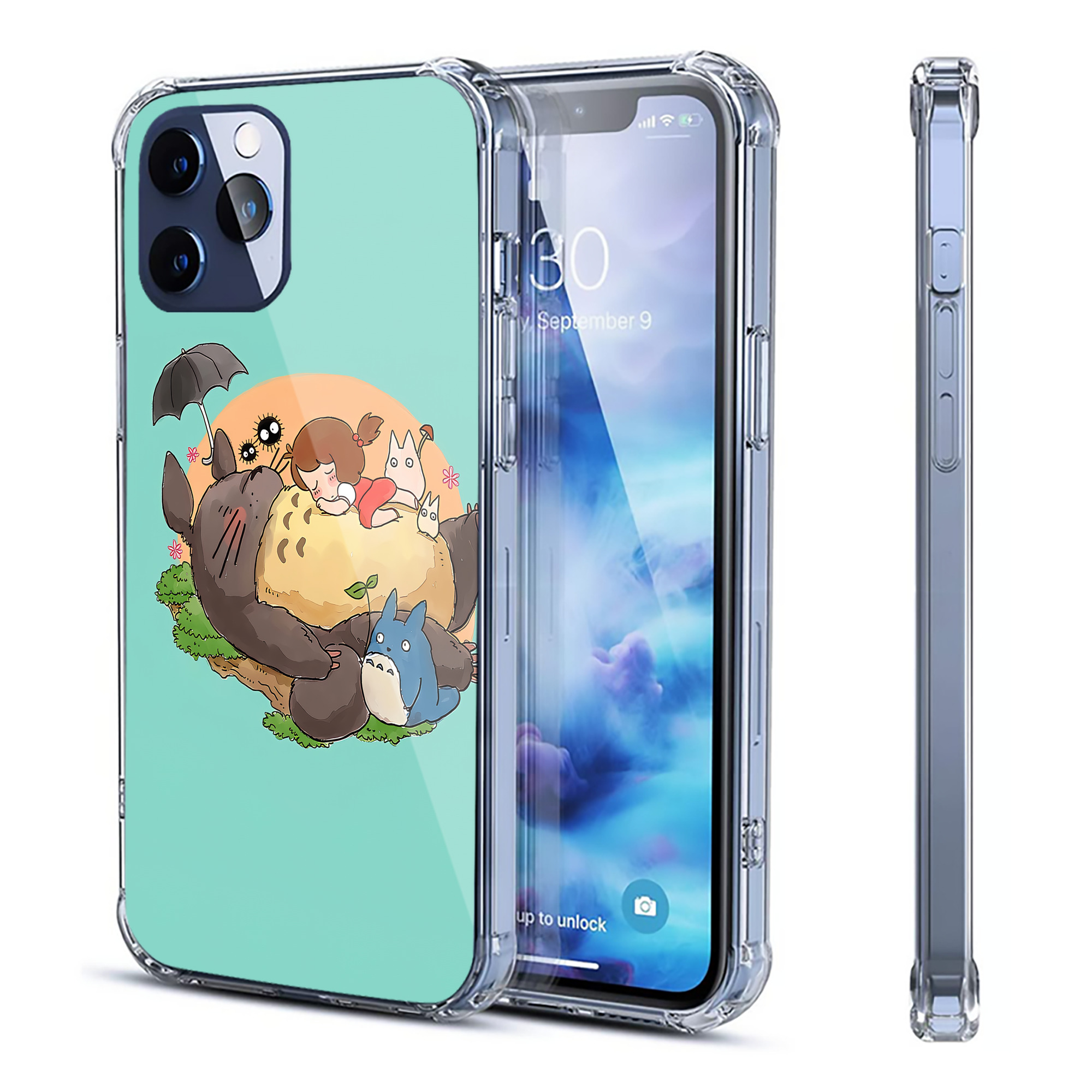（画像用） となりのトトロ 草壁メイ 草壁サツキ My Neighbor Totoro Satsuki Kusakabe Mei Kusakabe 【iPhone 12シリーズ対応】透明スマホケース（クリアソフトケース）
